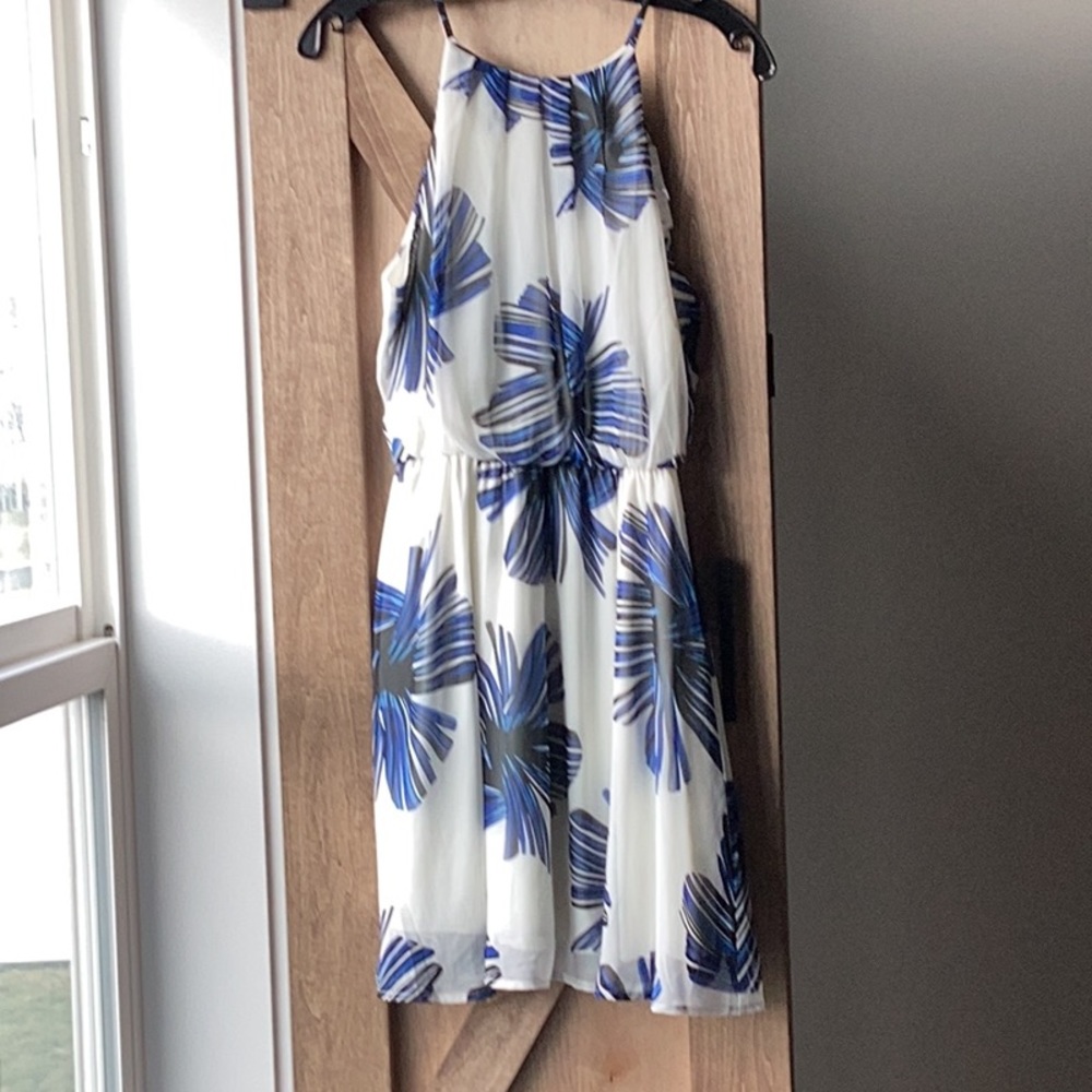 White Floral Lush Mini Dress